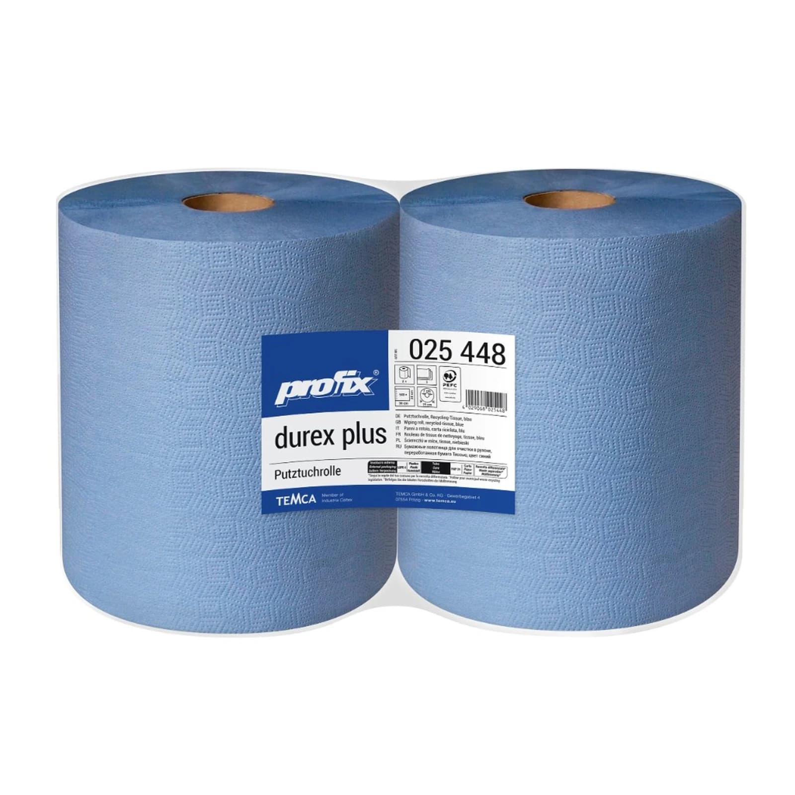 Blaue Putztuchrolle