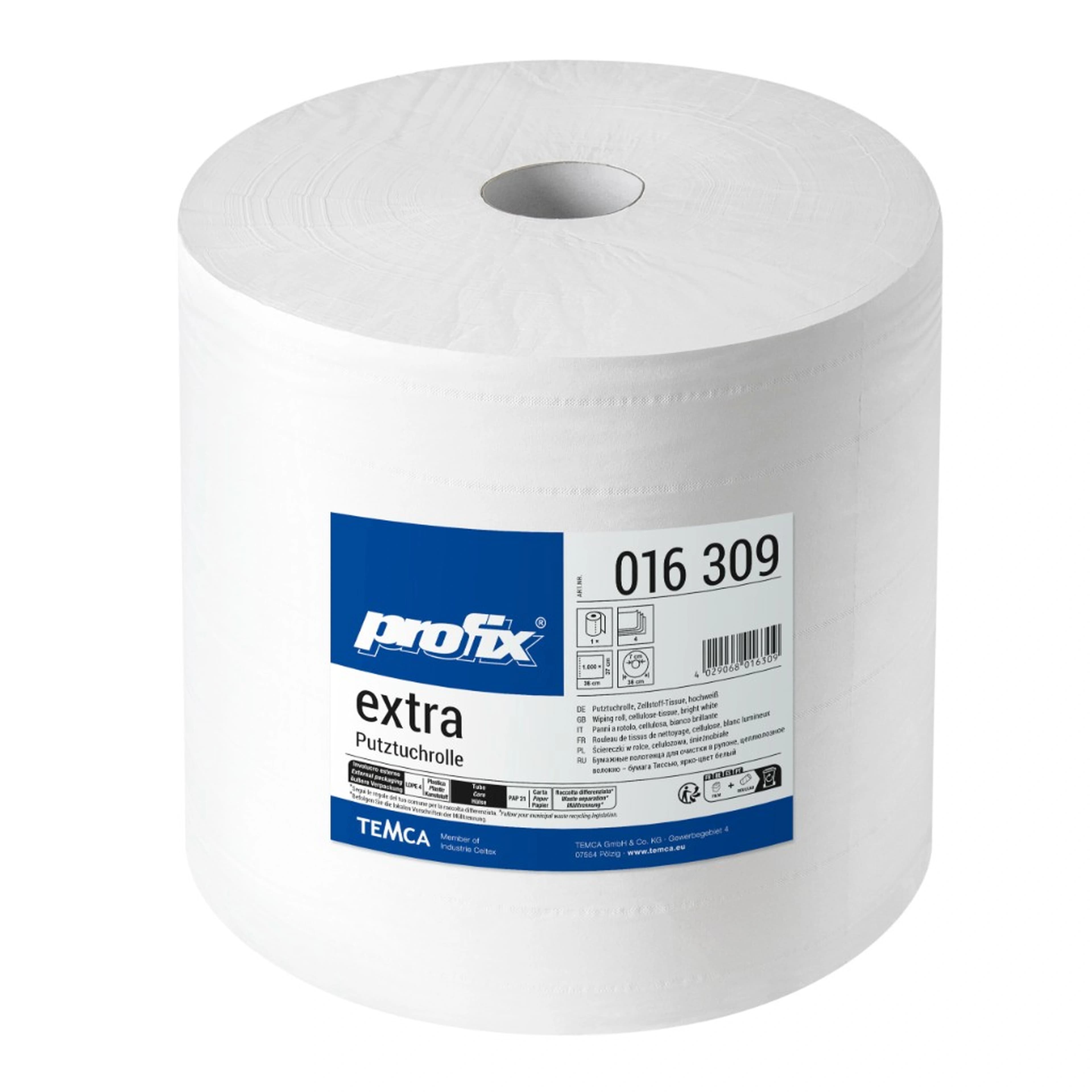 Putztuchrolle Profi Extra, Zellstoff hochweiß 4-lagig